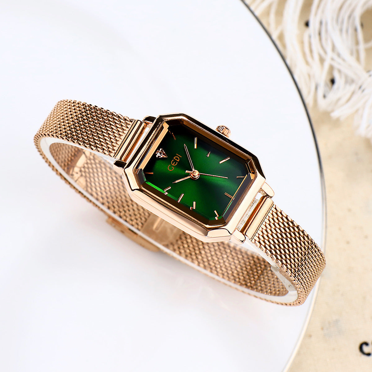 Simple Retro Square Casual Watch Women