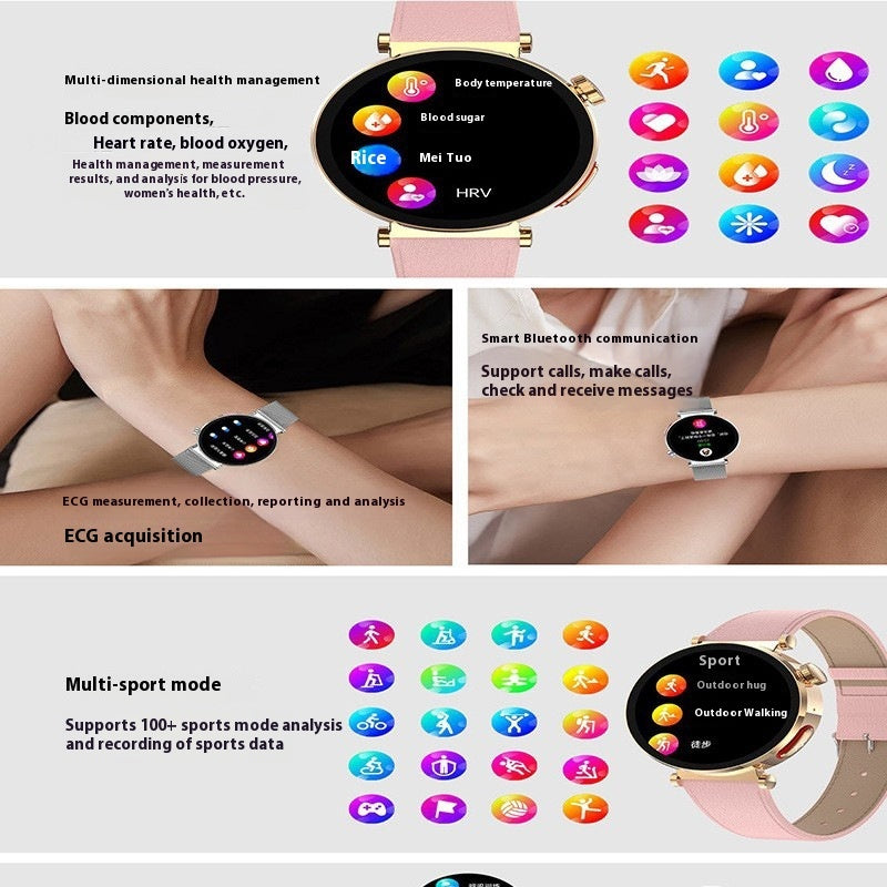 Smart Watch ET490 ECG Sports Calling
