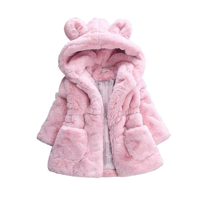 A Girl's Fur Coat for Autumn Winter