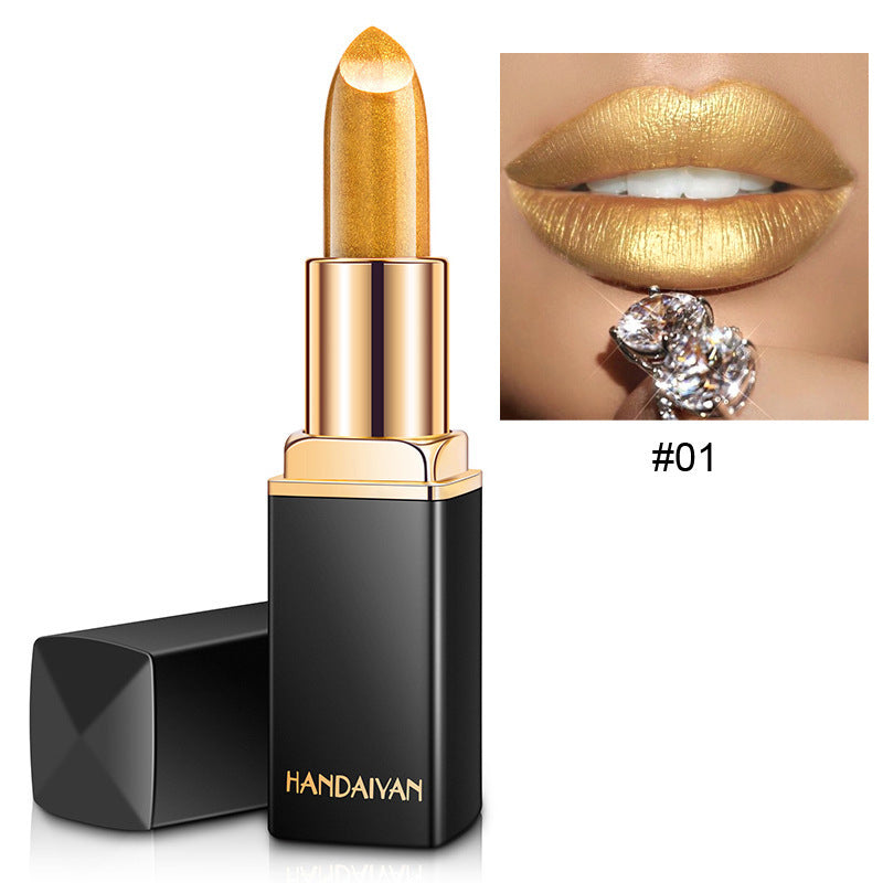 Shiny Metallic Pearlescent Gilt Lipstick