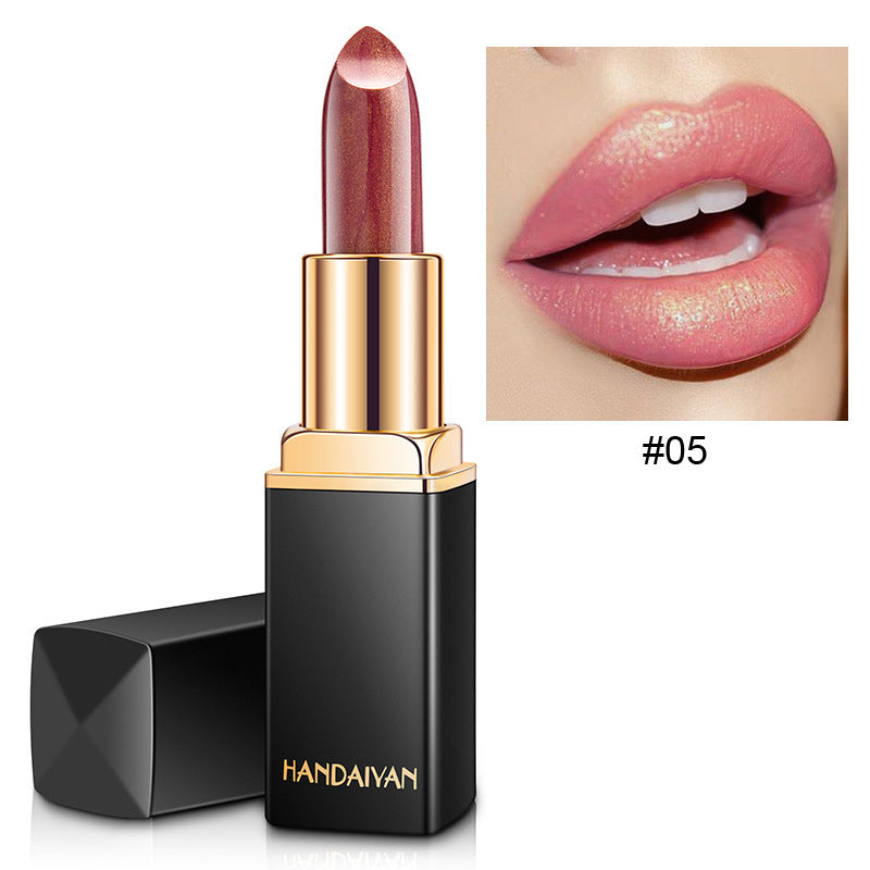 Shiny Metallic Pearlescent Gilt Lipstick