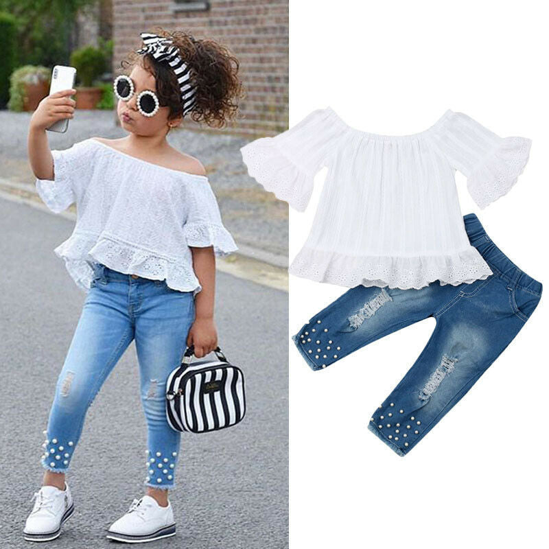 Shirt Shorts Girls Kids Clothes Set