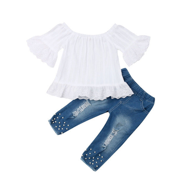 Shirt Shorts Girls Kids Clothes Set