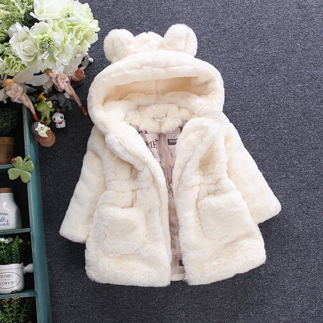 A Girl's Fur Coat for Autumn Winter
