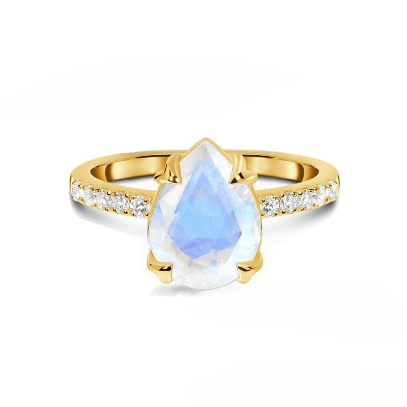 Simple Fashion Ring with Gemstone