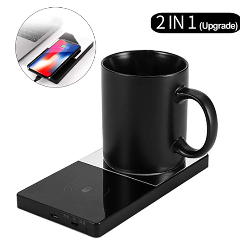 2 In 1 Heating Mug Cup Warmer Charger