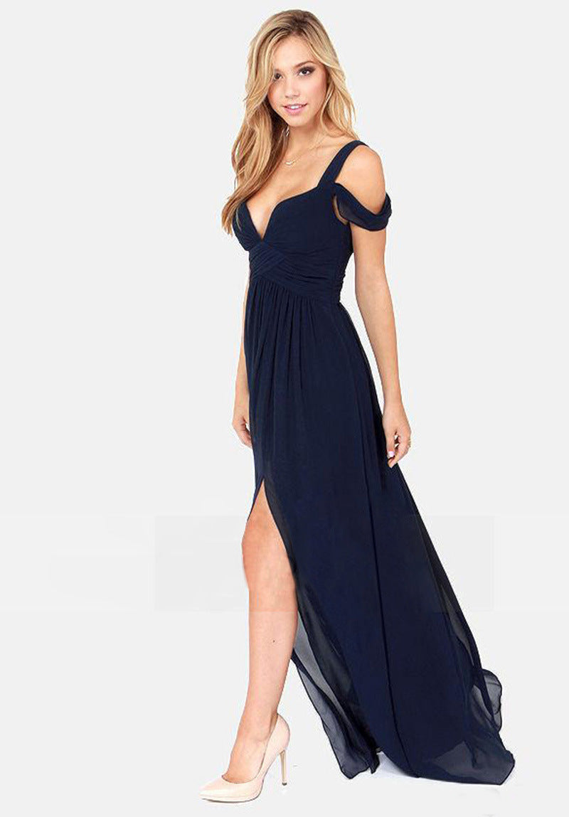 Long Floor Length Pleated Greek Dress