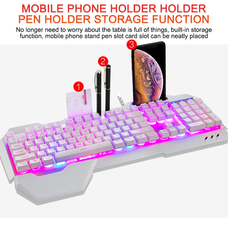 Ergonomic Wired Gaming Keyboard RGB