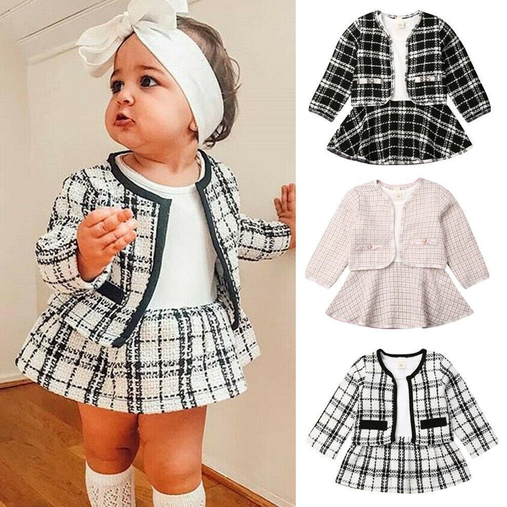 Long-Sleeved Dresses Baby Suit Set