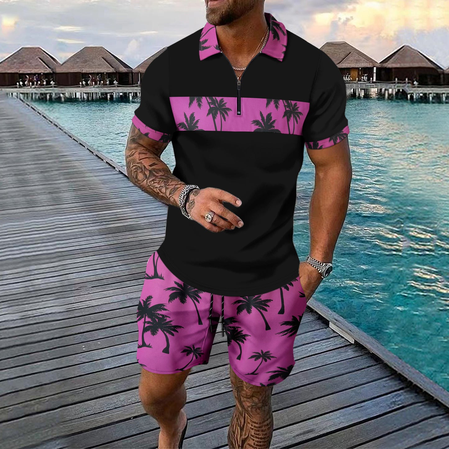 Summer New Men Casual Leisure Set