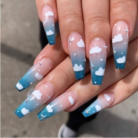 Wearing Nails Finished Soft Nails Set