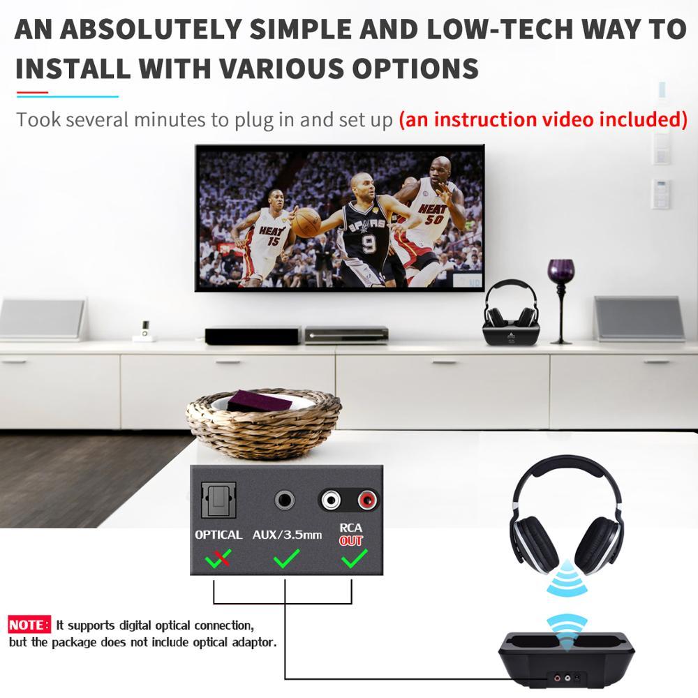 TV Wireless Headphones On-Ear Bass