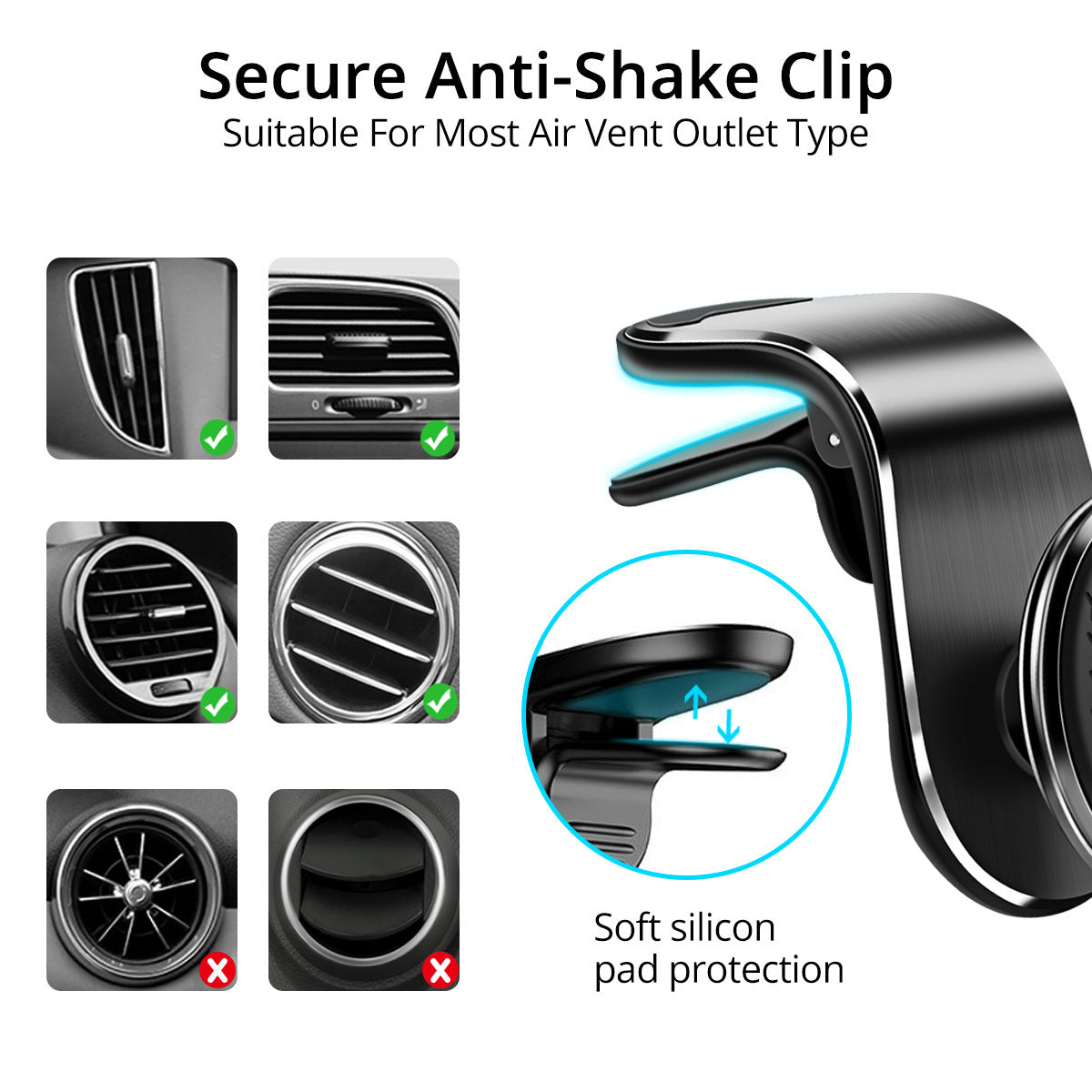 Magnetic Car Phone Holder Air Vent