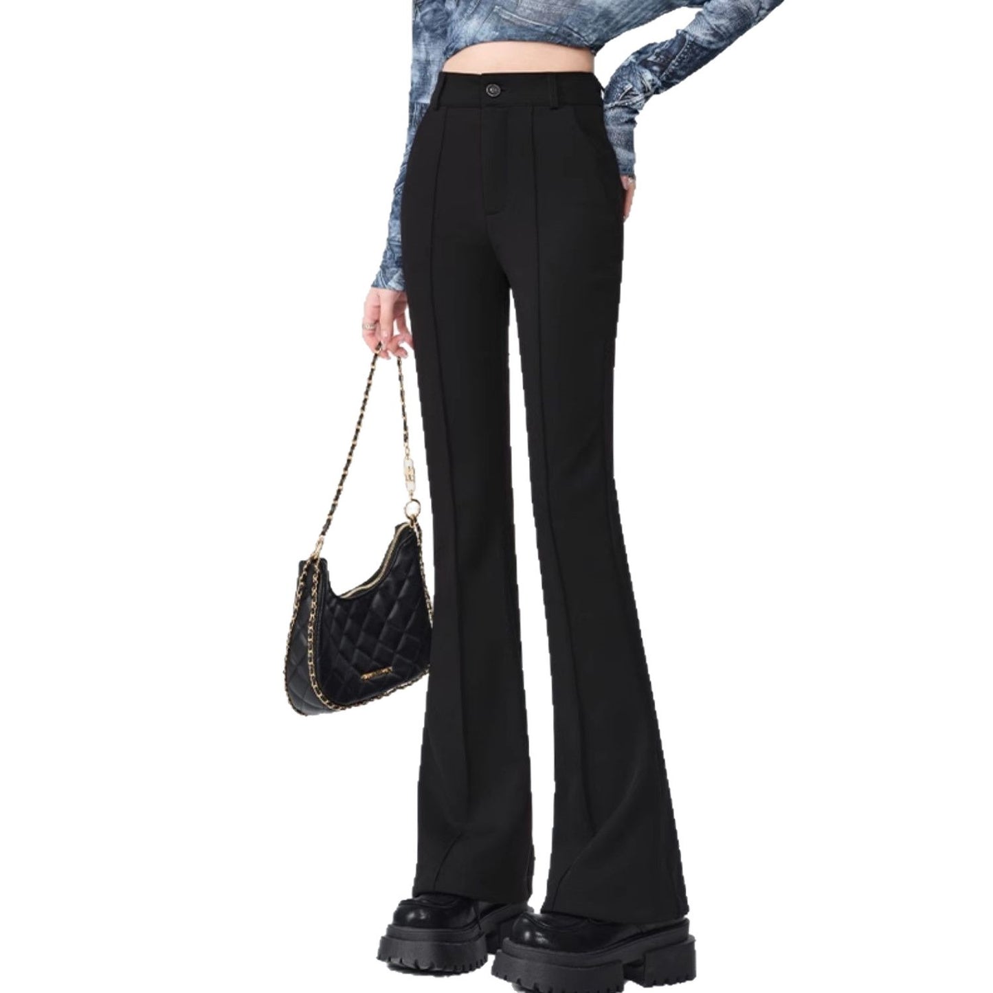 High Waist Slimming Flared Pants