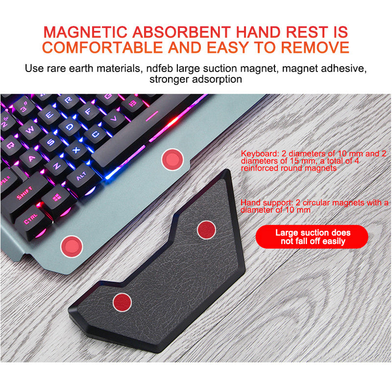 Ergonomic Wired Gaming Keyboard RGB