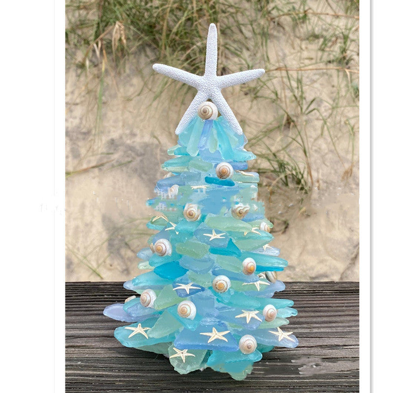 Christmas Decoration Blue Glass Tree