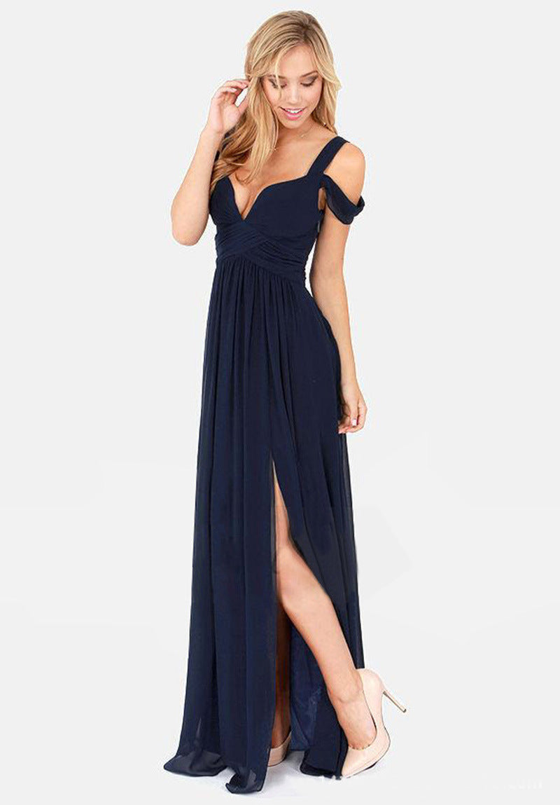 Long Floor Length Pleated Greek Dress