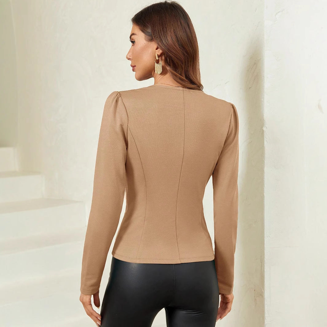 Elegant Casual Long Sleeve Slim Jacket