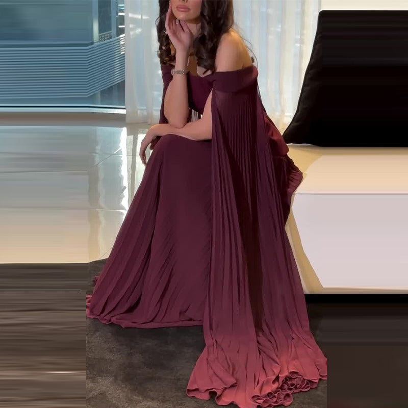 Women's Off-shoulder Mesh Elegant Dress
