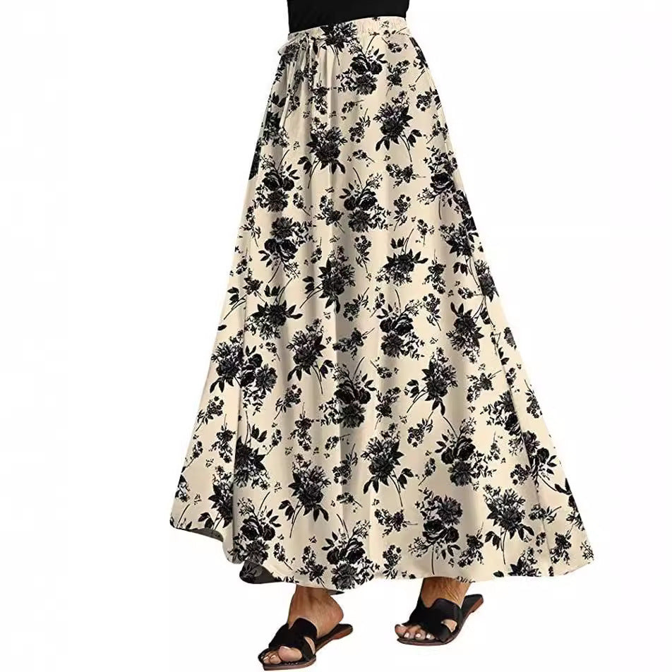 Large Swing Tight Waist Lace Skirt