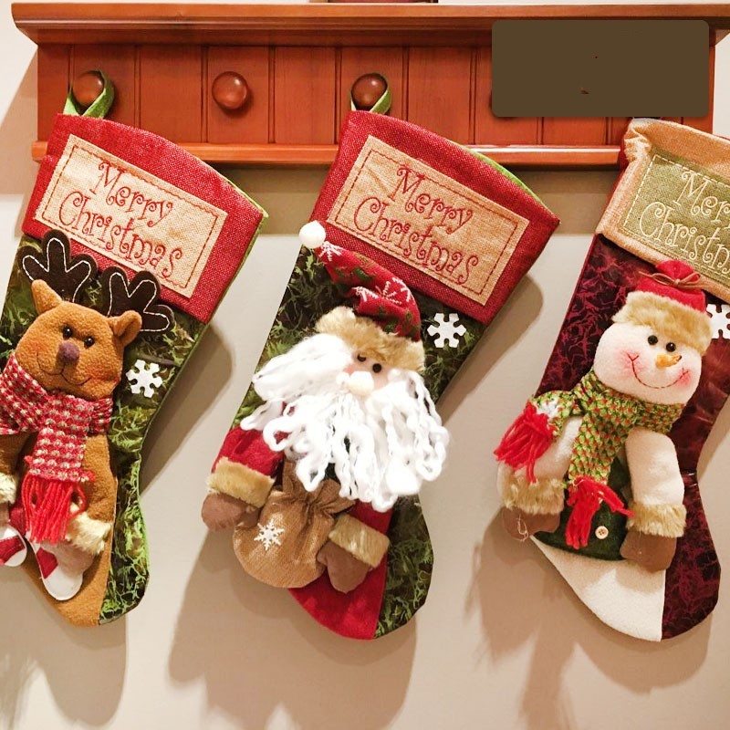 Christmas Stocking Socks Santa Decor