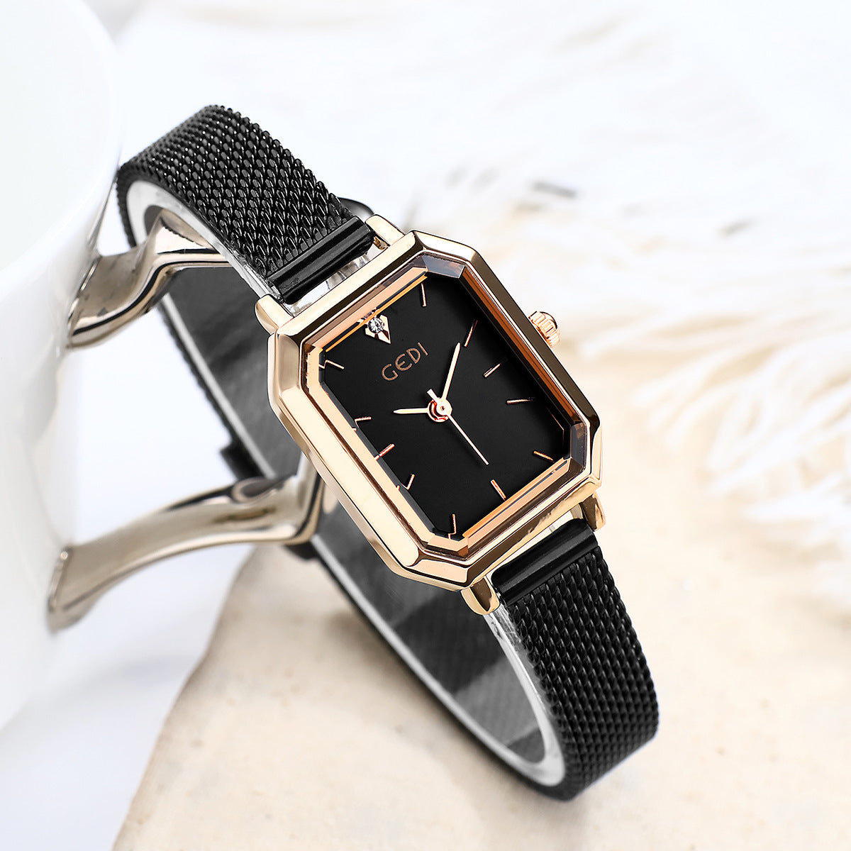 Simple Retro Square Casual Watch Women