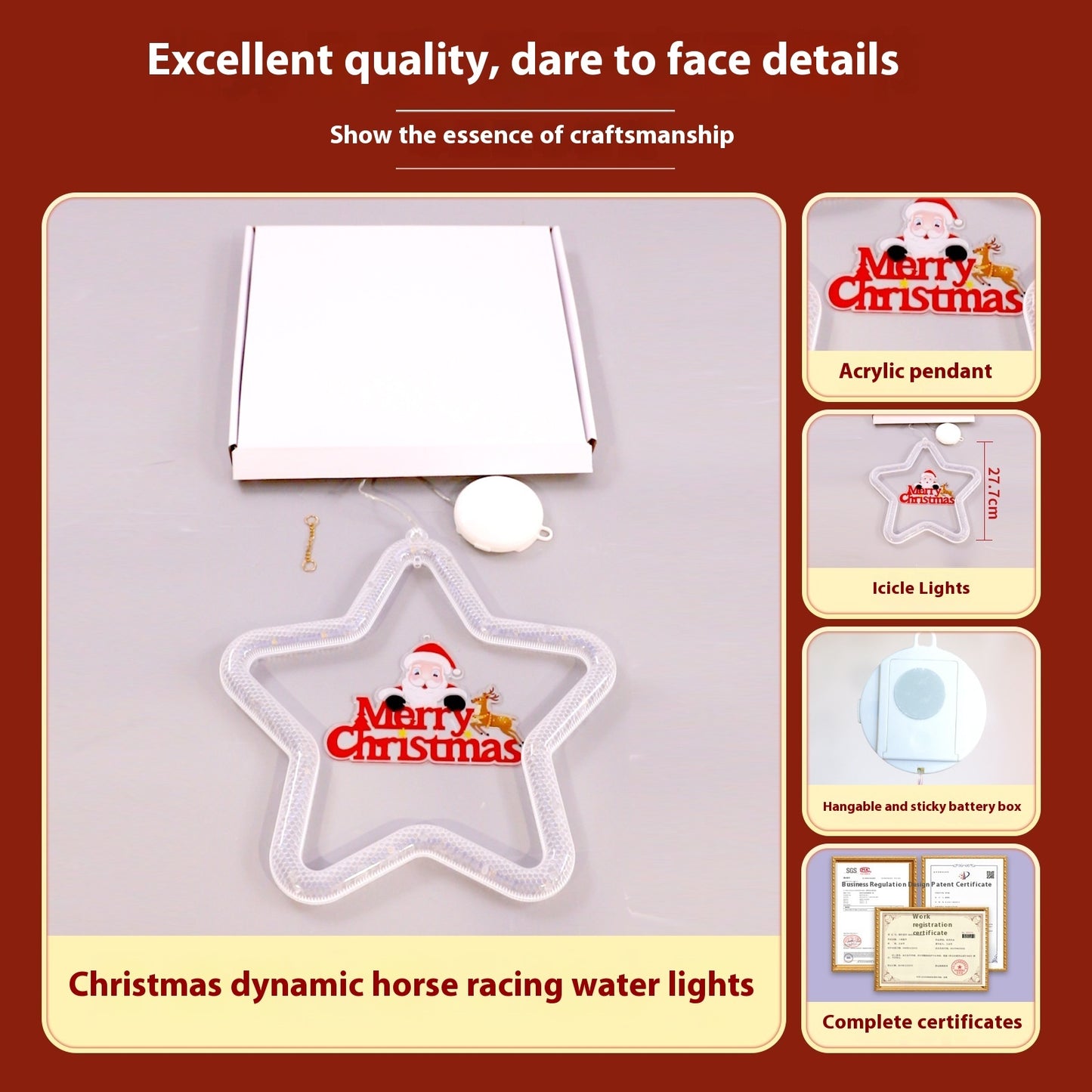 Christmas Pendant Decoration LED Star