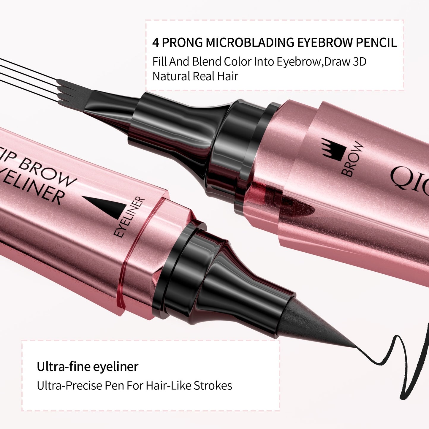 Double-headed 3D Four-fork Eyebrow