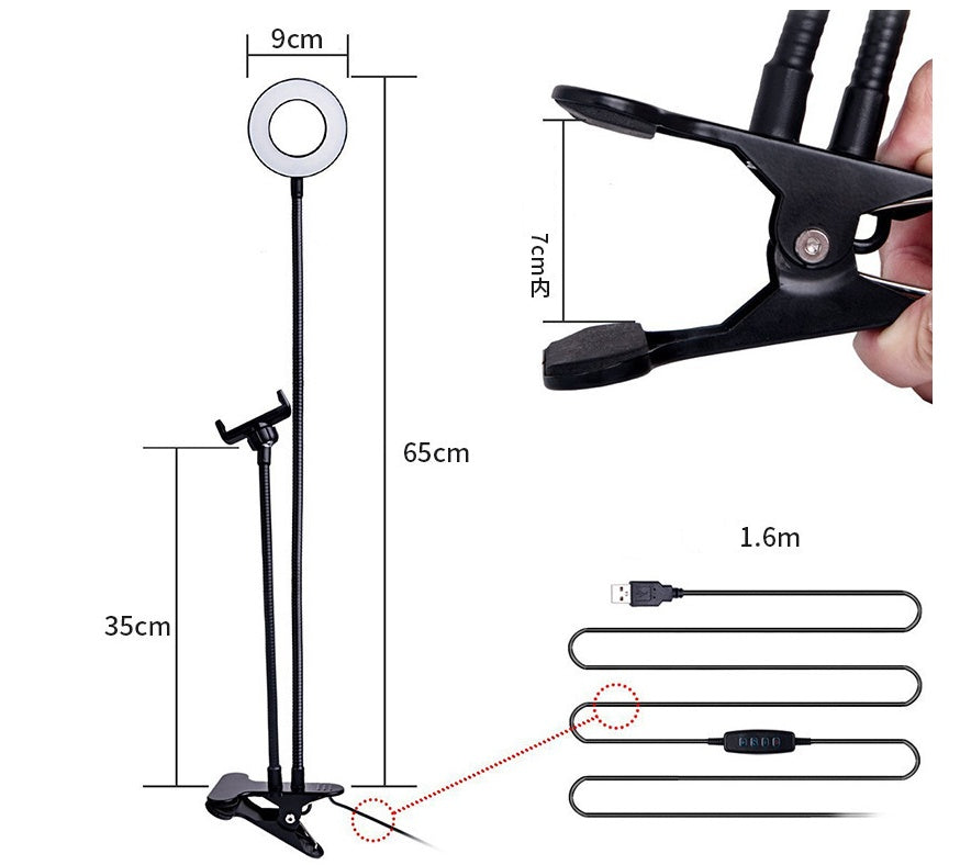 LED Selfie Ring Light Adjustable 8cm