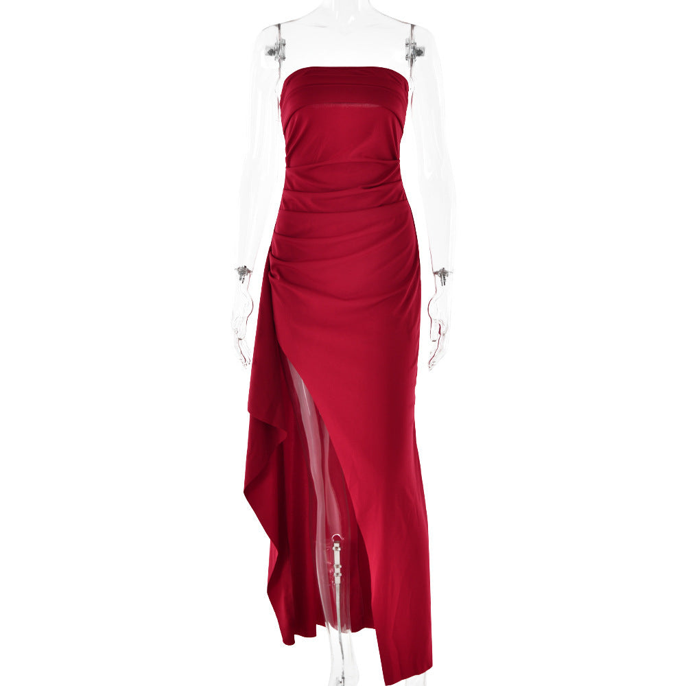 Strapless Split Long Dress for Women