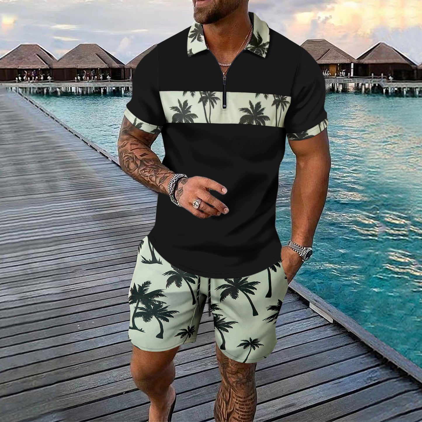 Summer New Men Casual Leisure Set