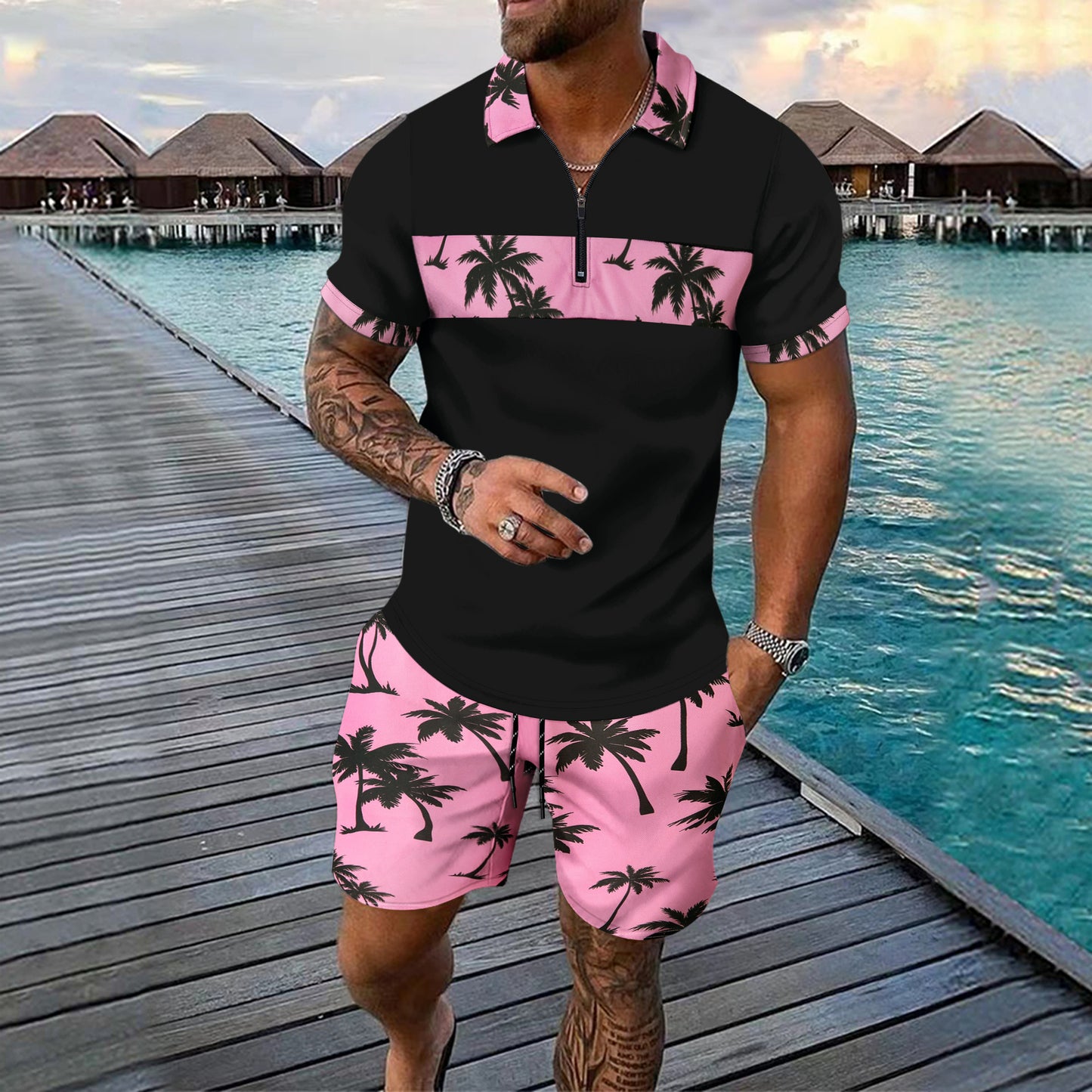 Summer New Men Casual Leisure Set
