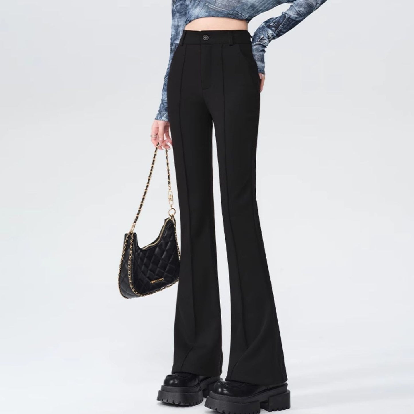 High Waist Slimming Flared Pants