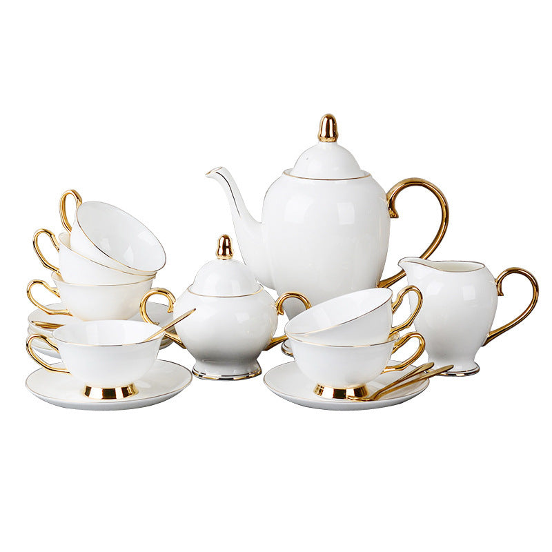 Gold-painted Coffee Cup & Tea Set
