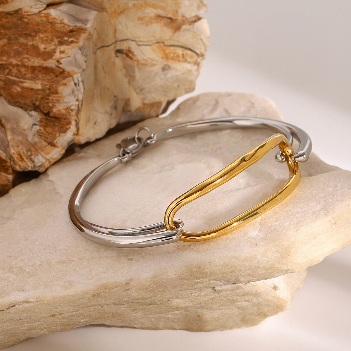 18K Stainless Steel Geometric Bracelet