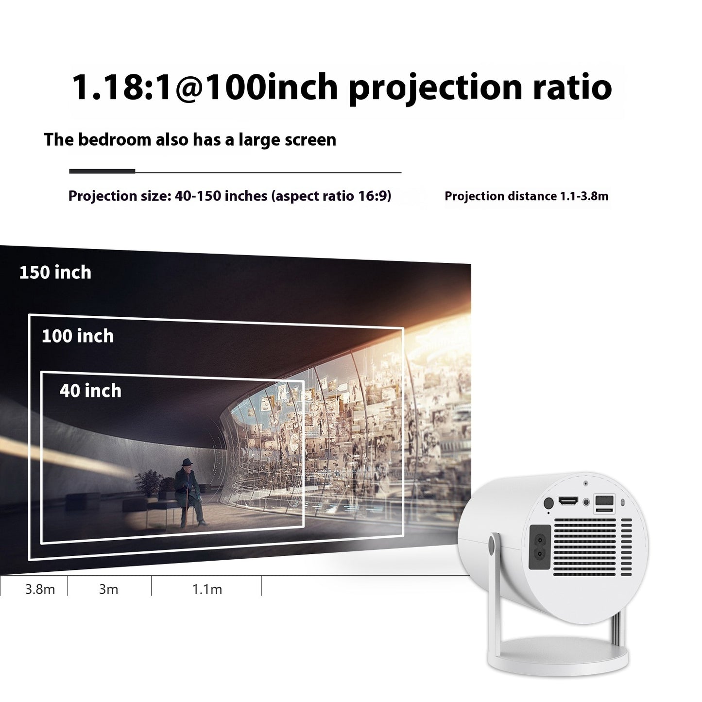 Portable Projector Small Home Use