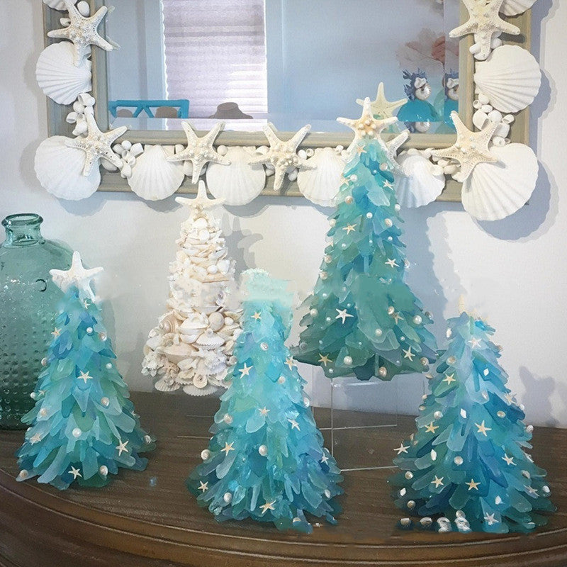 Christmas Decoration Blue Glass Tree