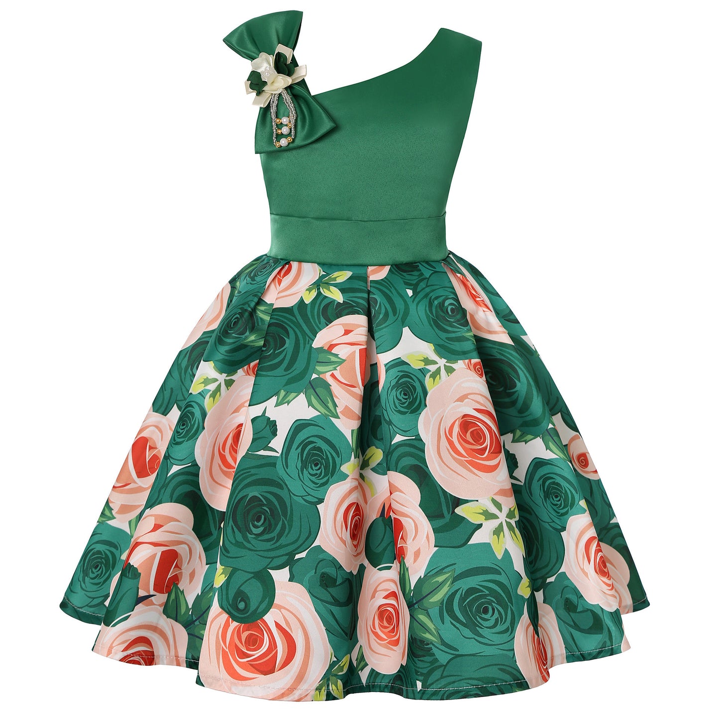 Girls' Princess Digital Print Dresses