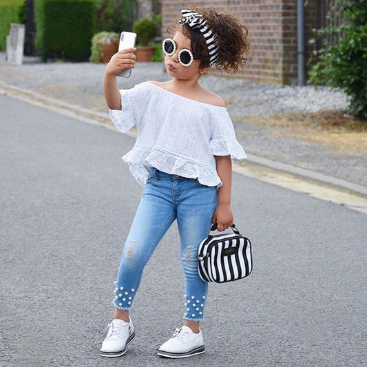 Shirt Shorts Girls Kids Clothes Set
