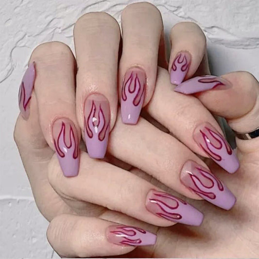 Wearing Nails Finished Soft Nails Set
