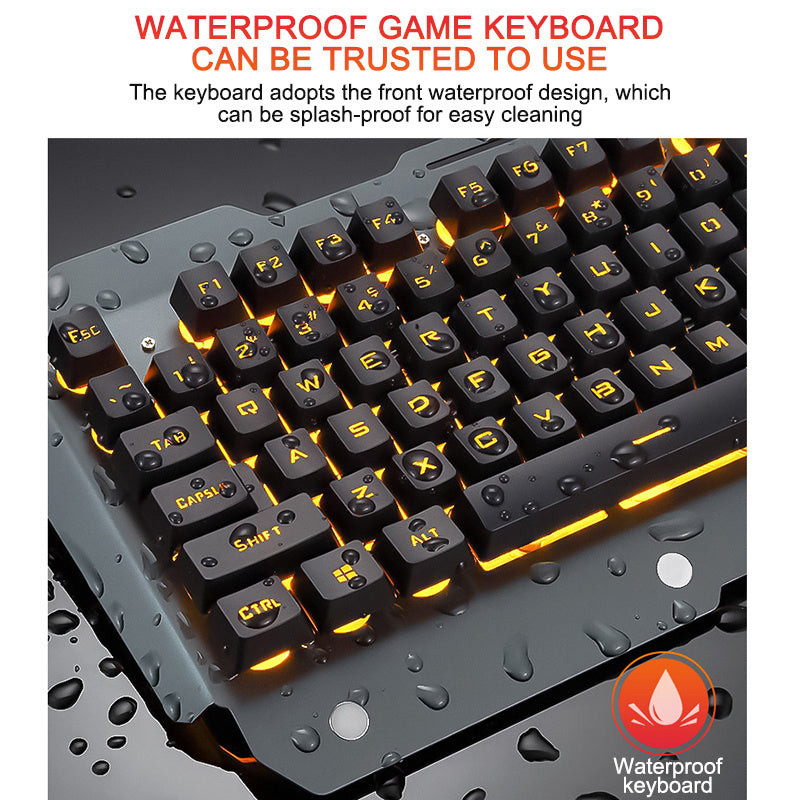 Ergonomic Wired Gaming Keyboard RGB