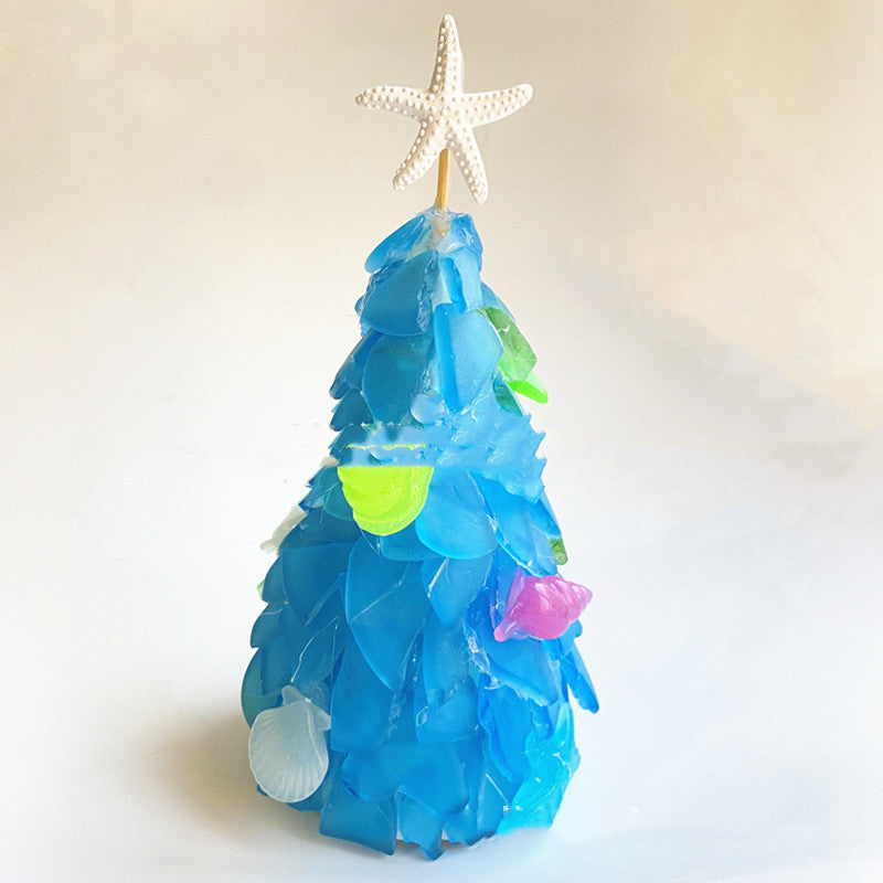 Christmas Decoration Blue Glass Tree