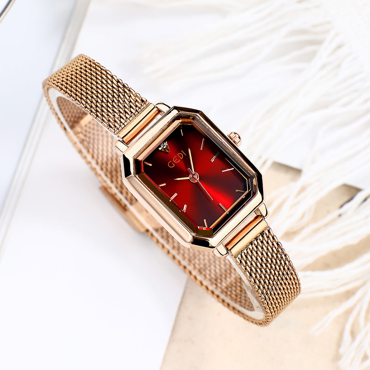 Simple Retro Square Casual Watch Women