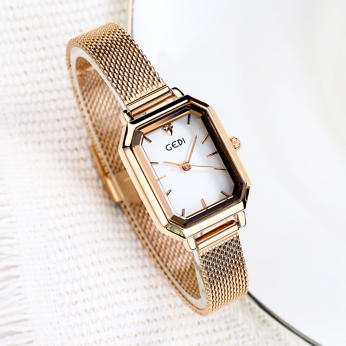 Simple Retro Square Casual Watch Women