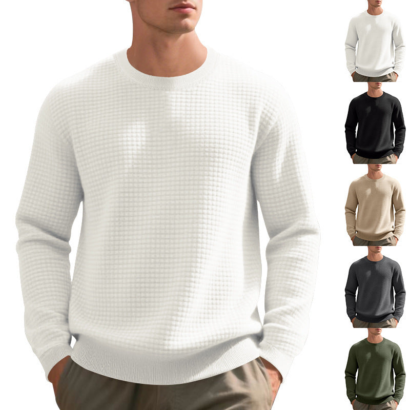 Loose Simple Sports Jacquard Sweater