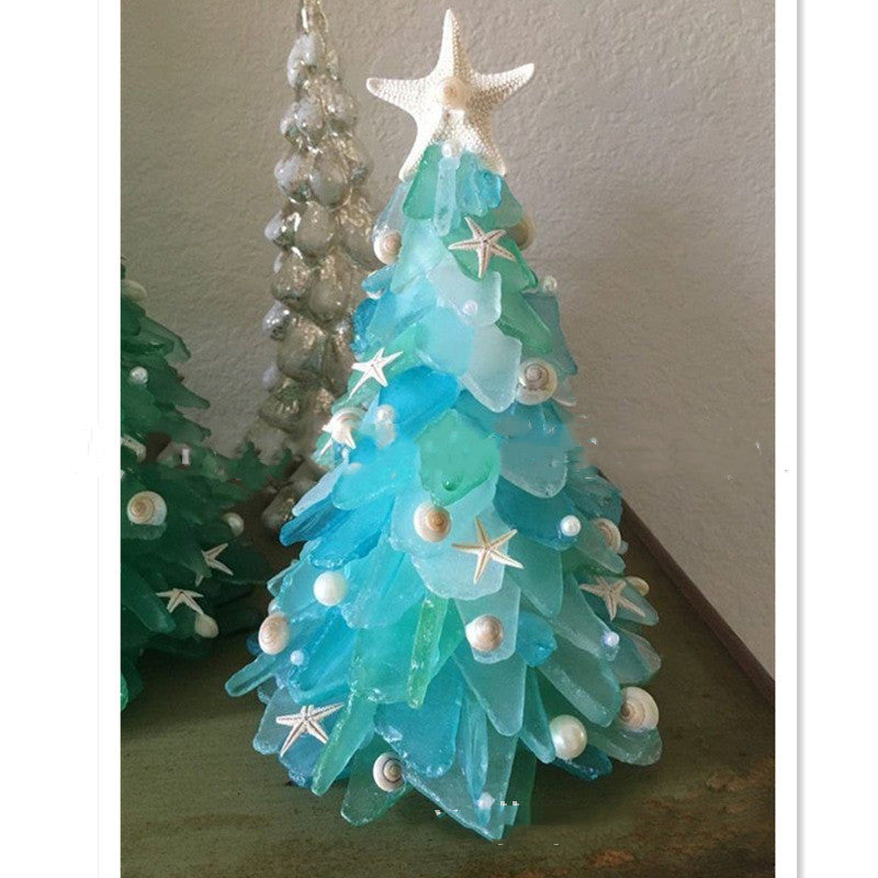 Christmas Decoration Blue Glass Tree