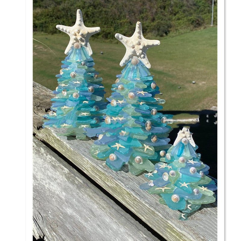 Christmas Decoration Blue Glass Tree