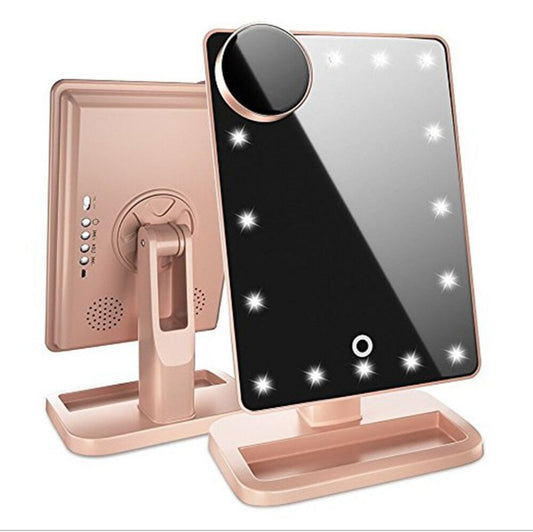 Touch Screen LED Makeup Mirror with Speaker
