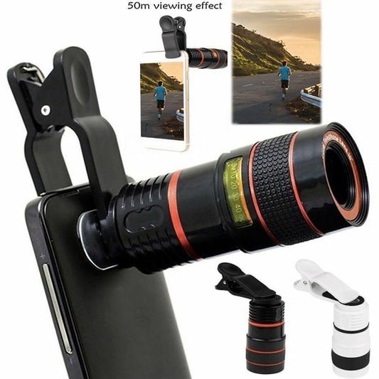 HD 8X Clip On Optical Zoom Lens