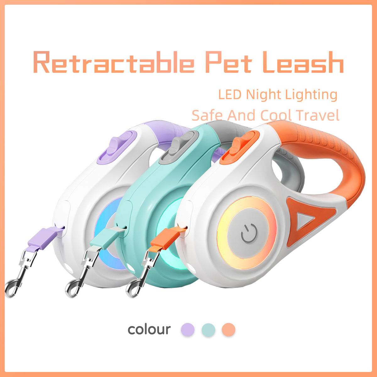Dog Leash Retractable Collar Spotlight